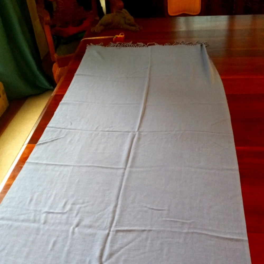 Light blue wool scarf